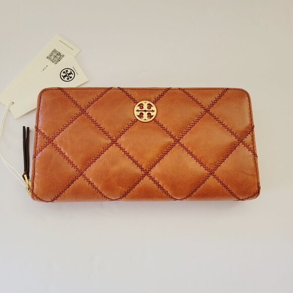 Tory Burch Tan Quilted Wallet - Picture 1 of 6